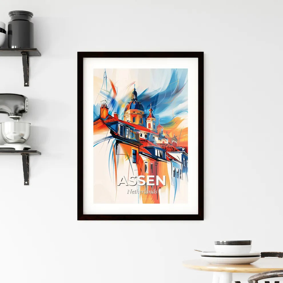 Vibrant Assen, Netherlands Framed Print