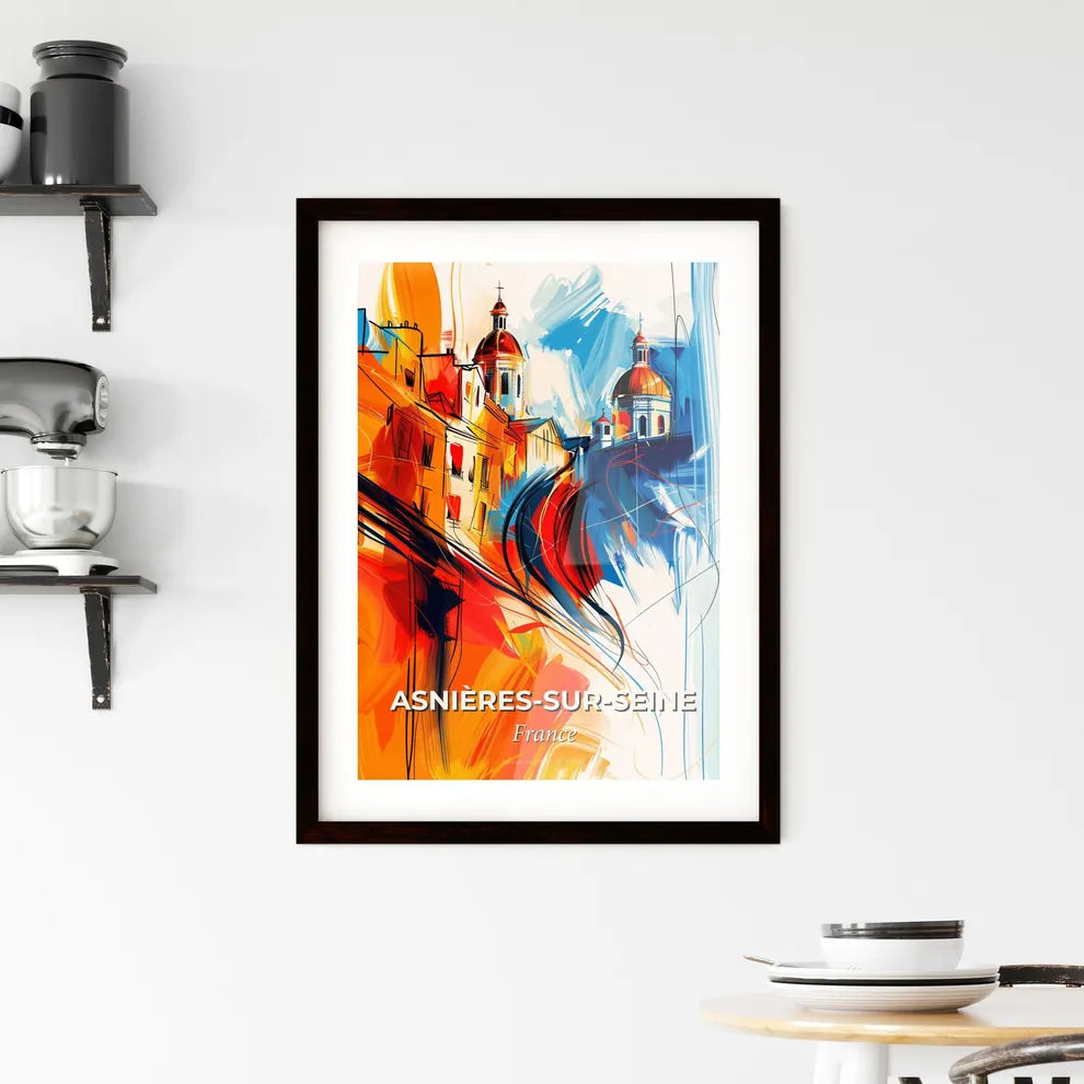 Vibrant Asnière Framed Print