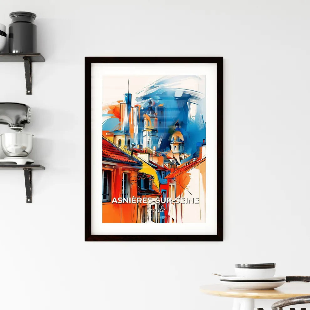 Vibrant Asnière Framed Print