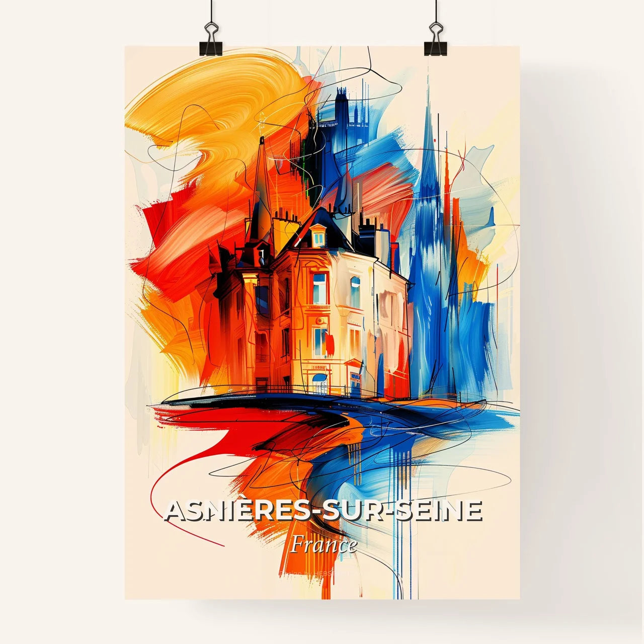 Vibrant Asnière Poster