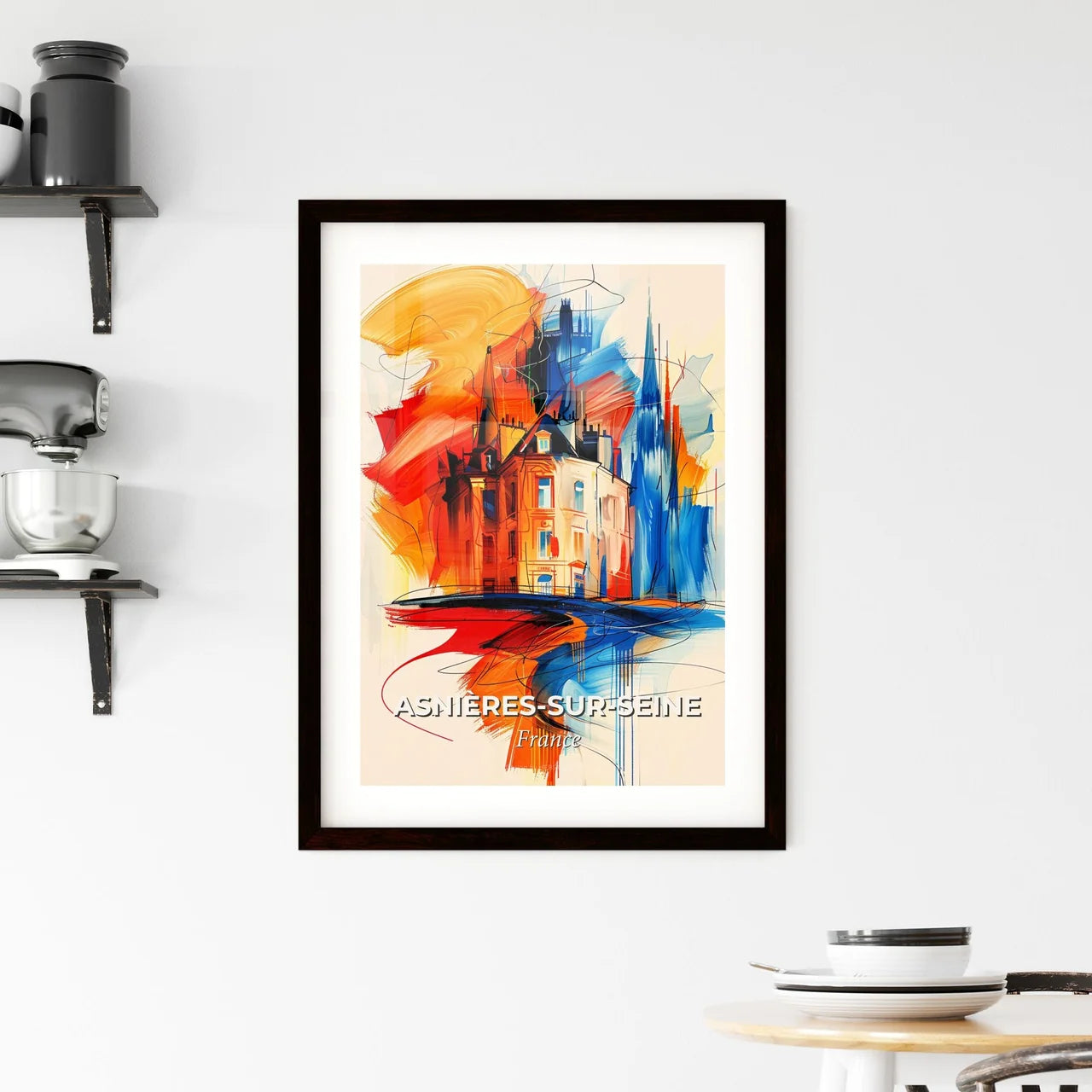 Vibrant Asnière Framed Print