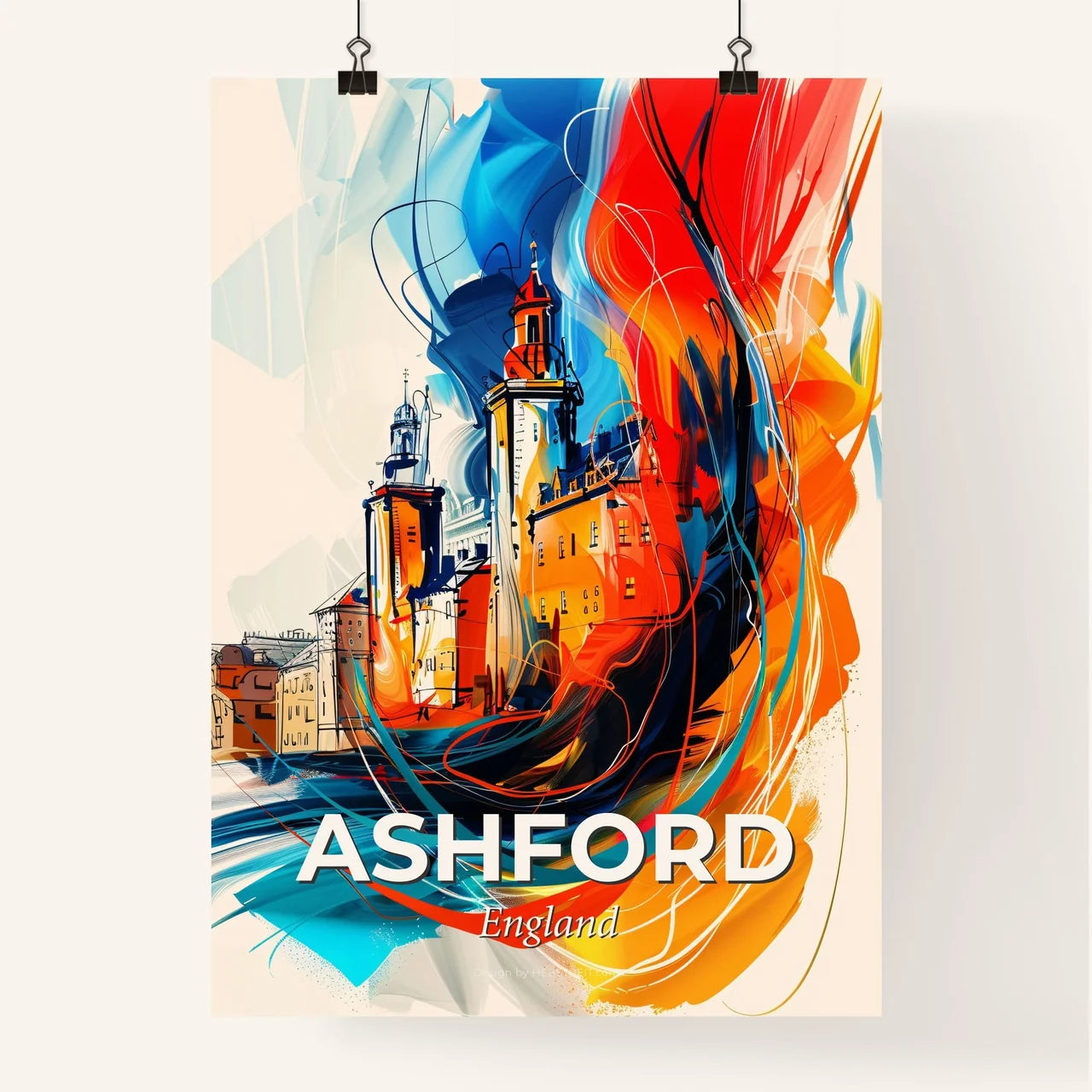 Vibrant Ashford, England Poster