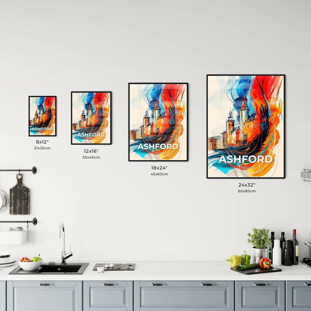 Vibrant Ashford, England Kitchen Art