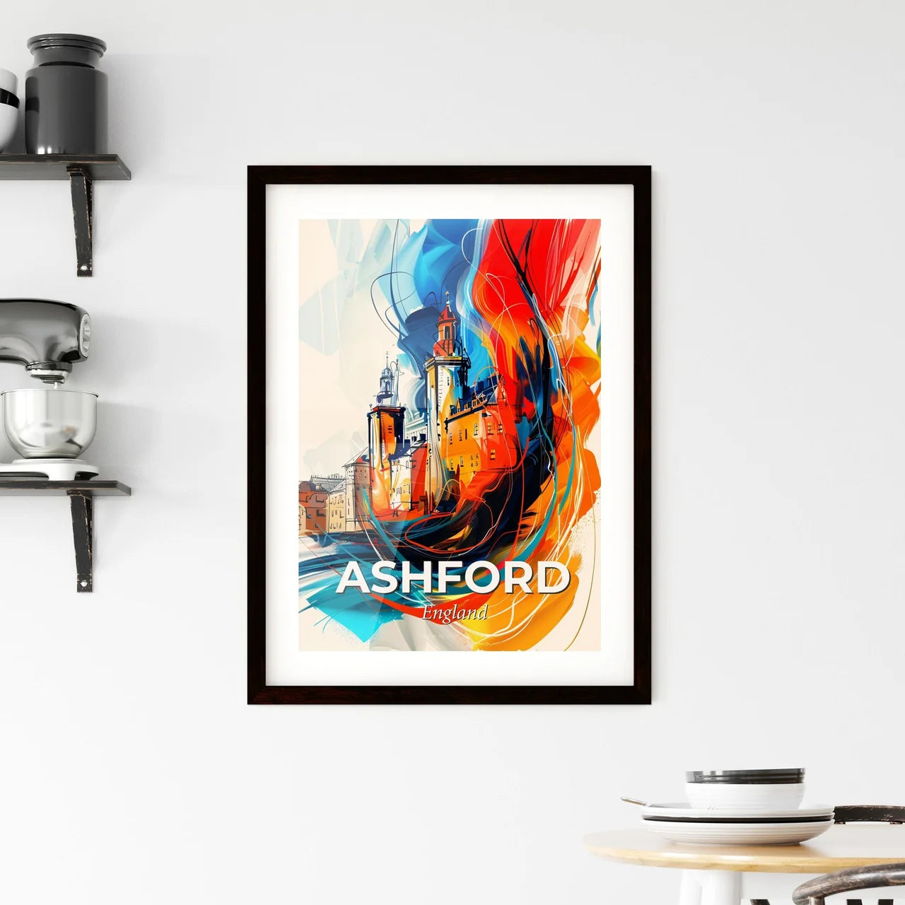 Vibrant Ashford, England Framed Print