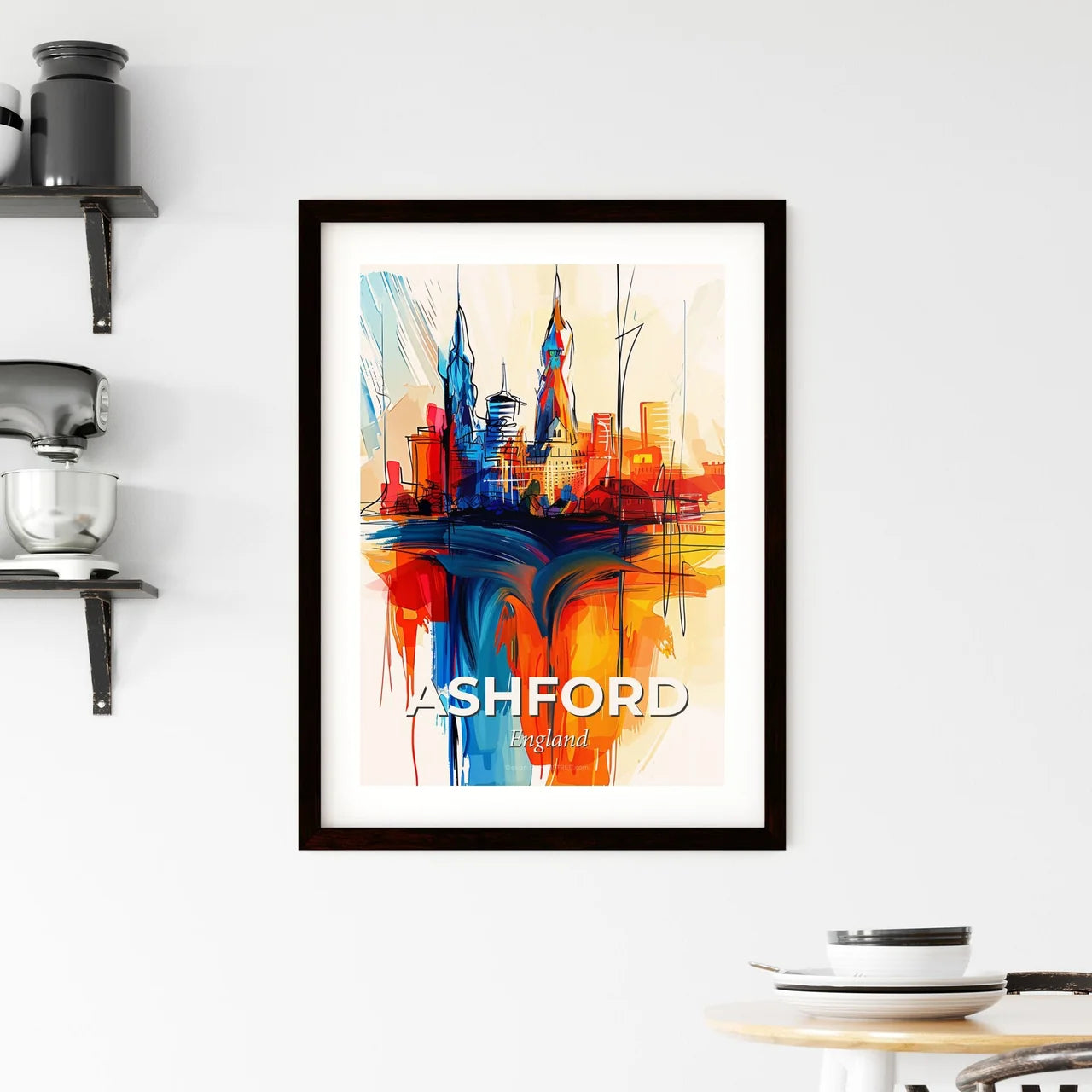 Vibrant Ashford, England Framed Print