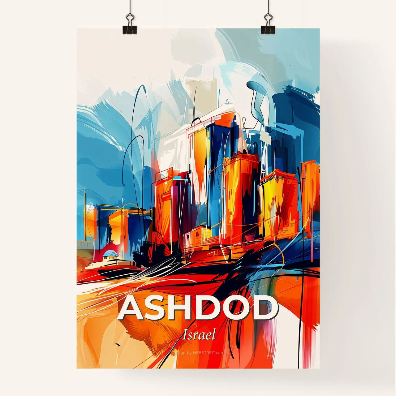 Vibrant Ashdod, Israel Poster