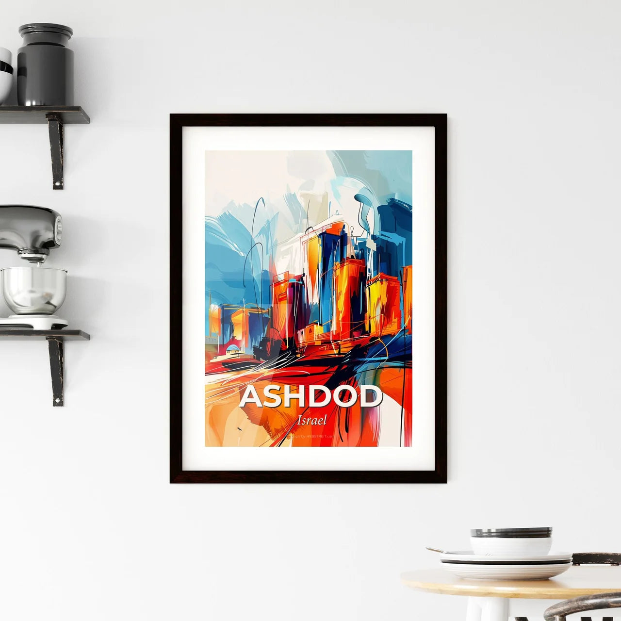 Vibrant Ashdod, Israel Framed Print