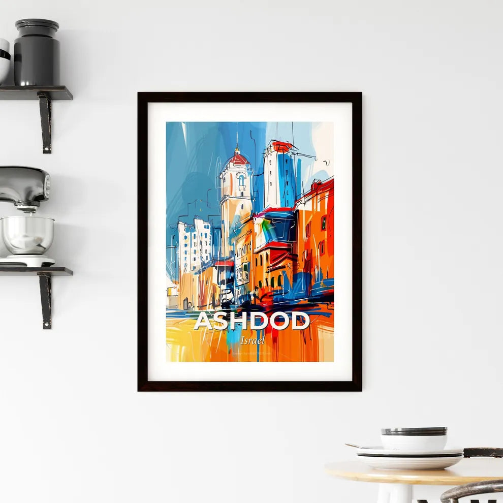 Vibrant Ashdod, Israel Framed Print