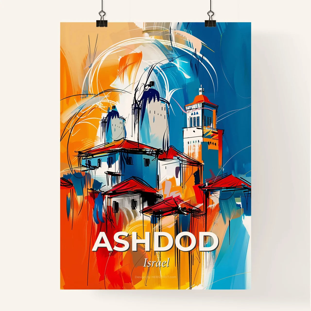 Vibrant Ashdod, Israel Poster