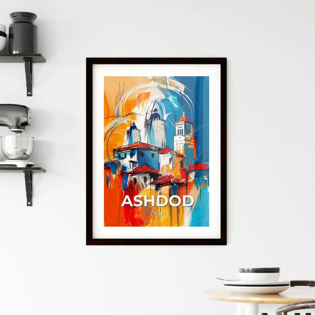 Vibrant Ashdod, Israel Framed Print