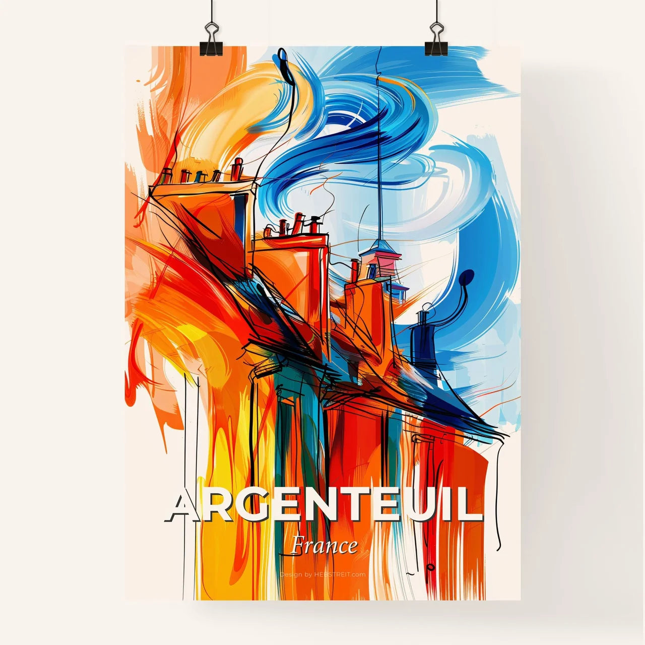 Vibrant Argenteuil, France Poster