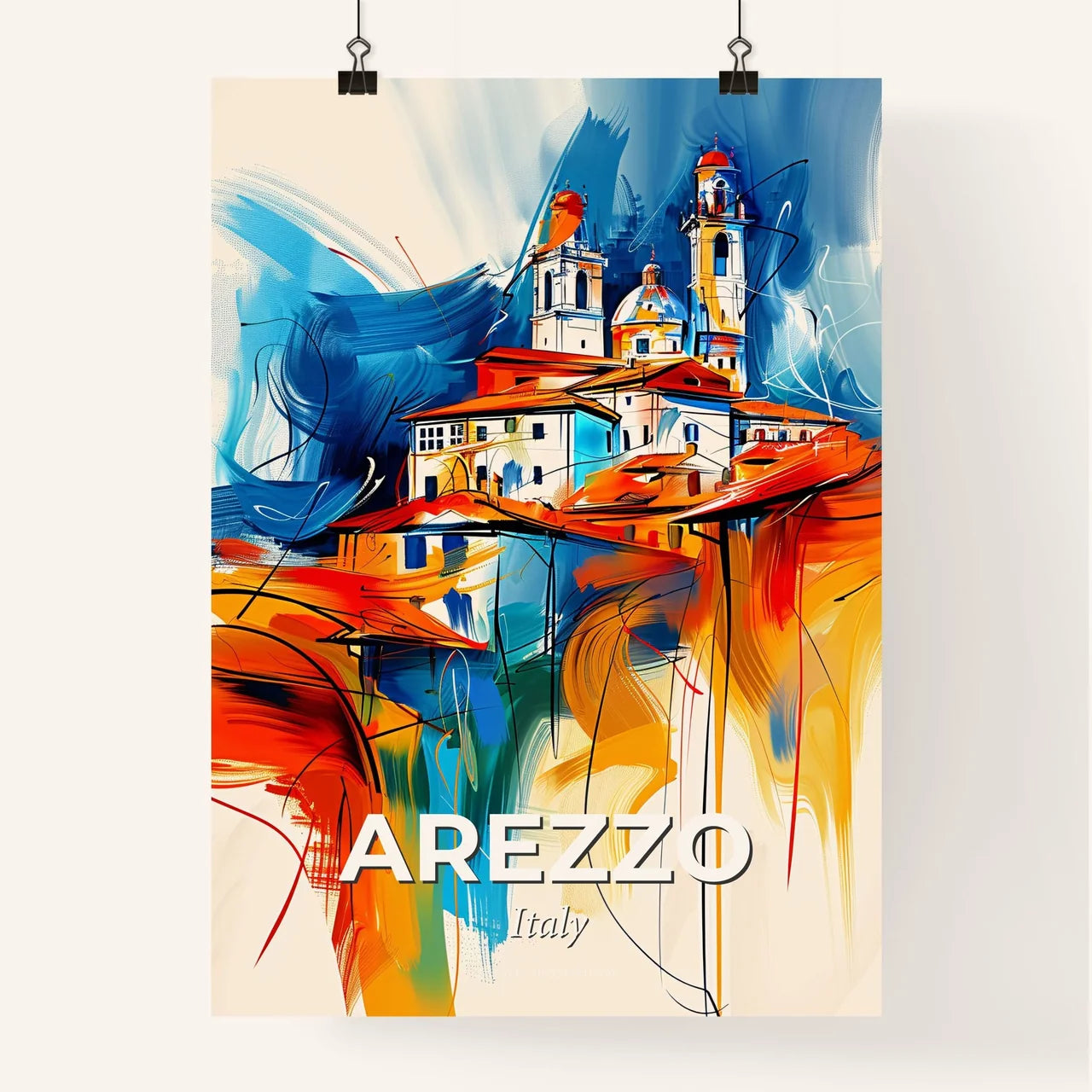 Vibrant Arezzo, Italy Poster