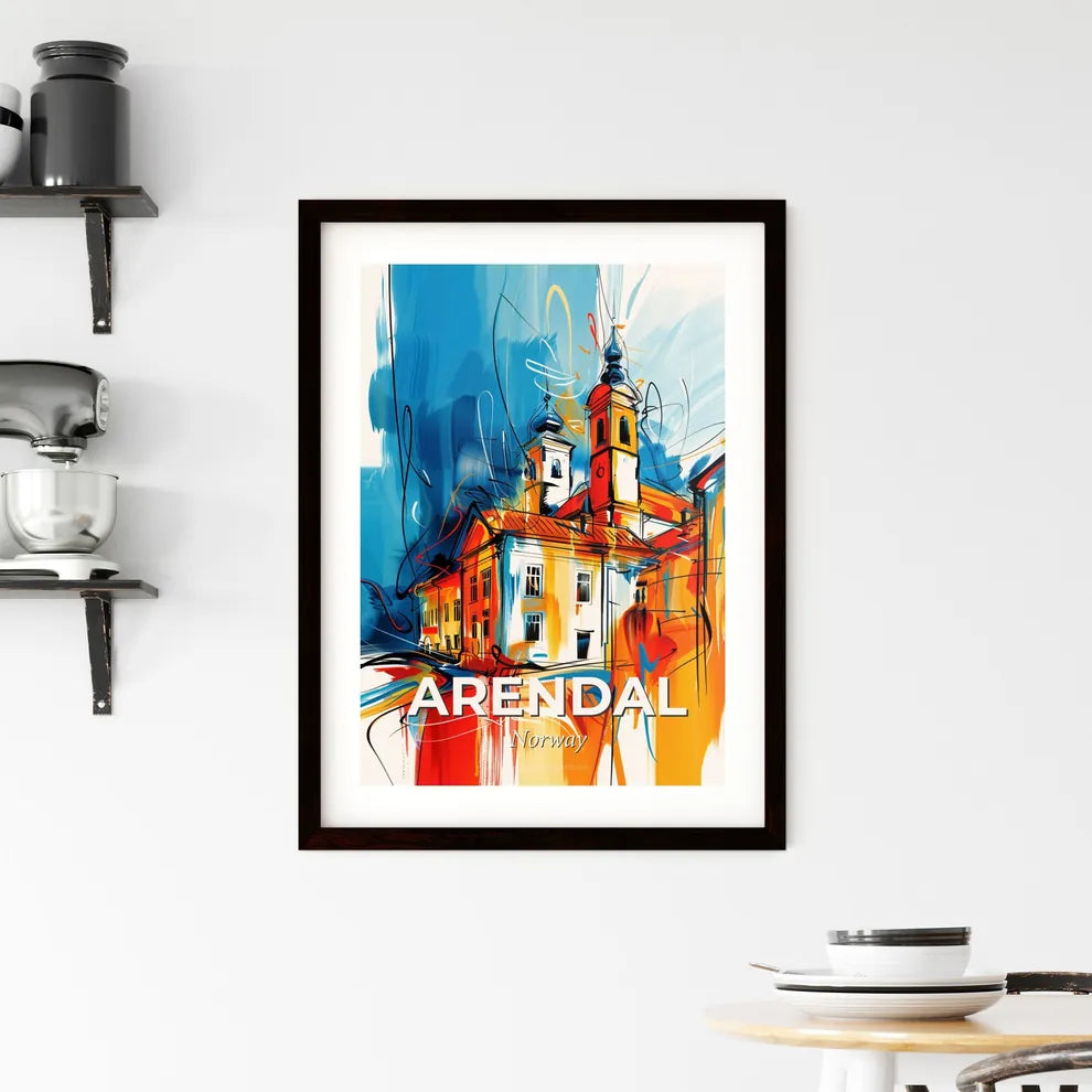 Vibrant Arendal, Norway Framed Print