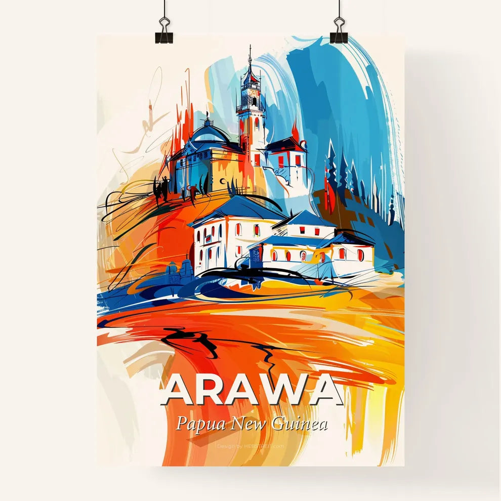 Vibrant Arawa, Papua New Guinea Poster