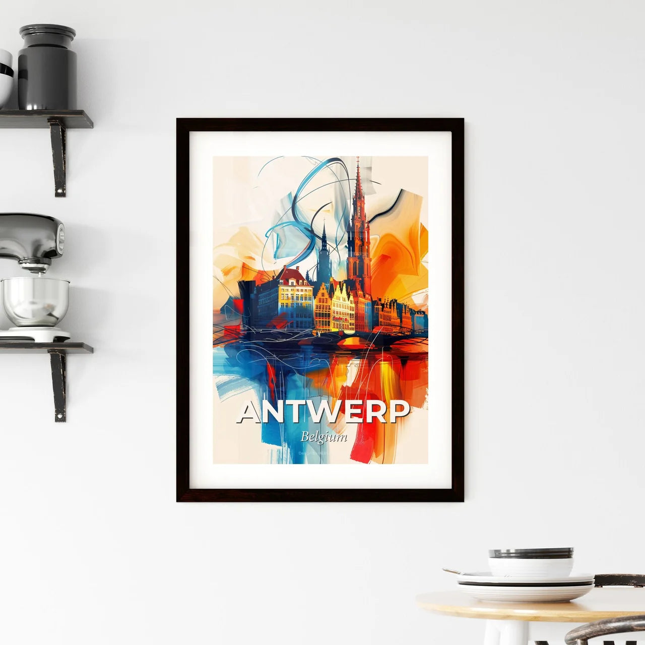 Vibrant Antwerp , Belgium Framed Print