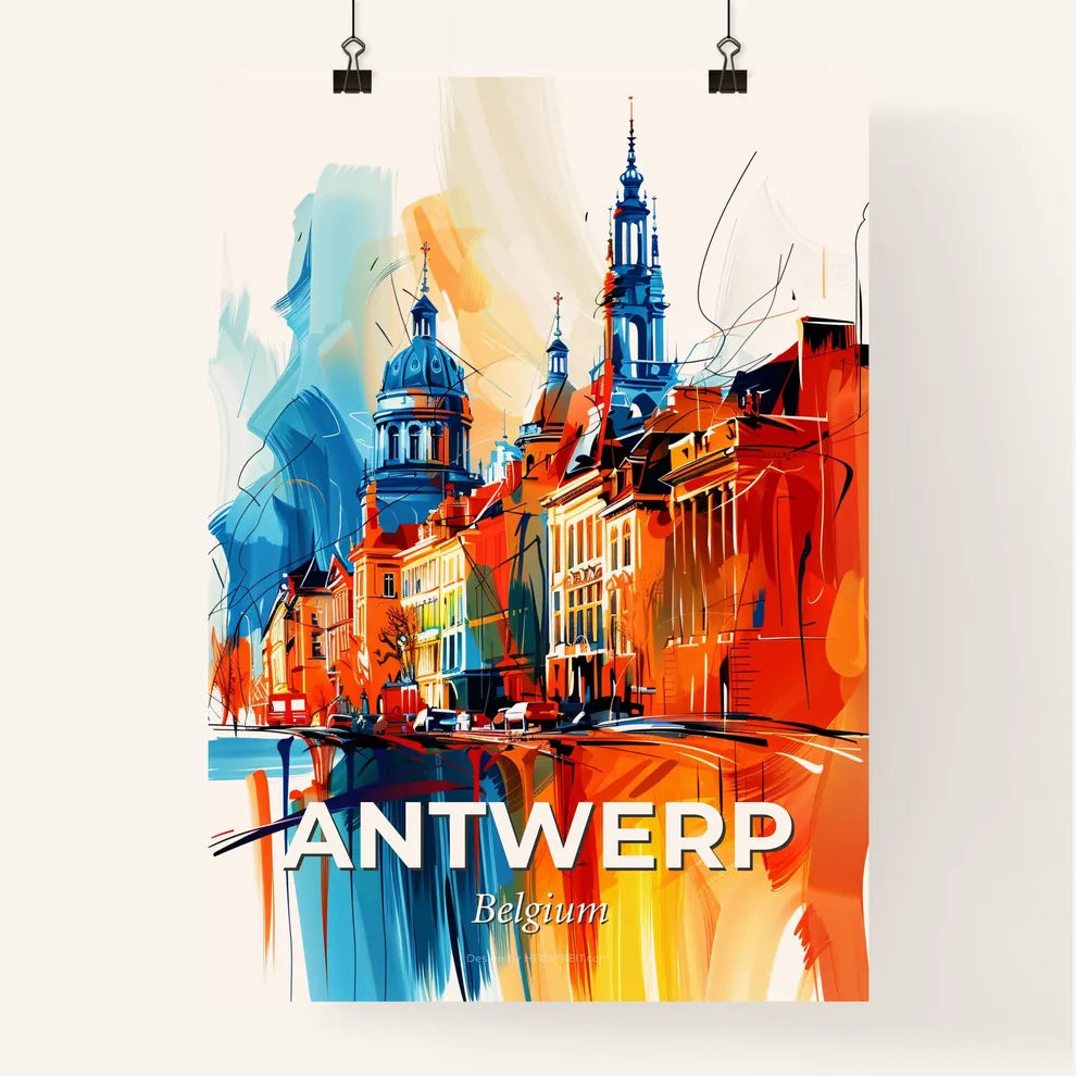 Vibrant Antwerp , Belgium Poster