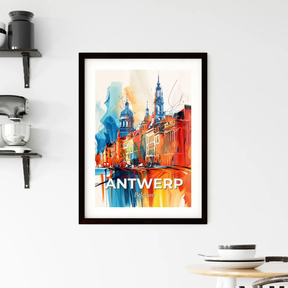 Vibrant Antwerp , Belgium Framed Print