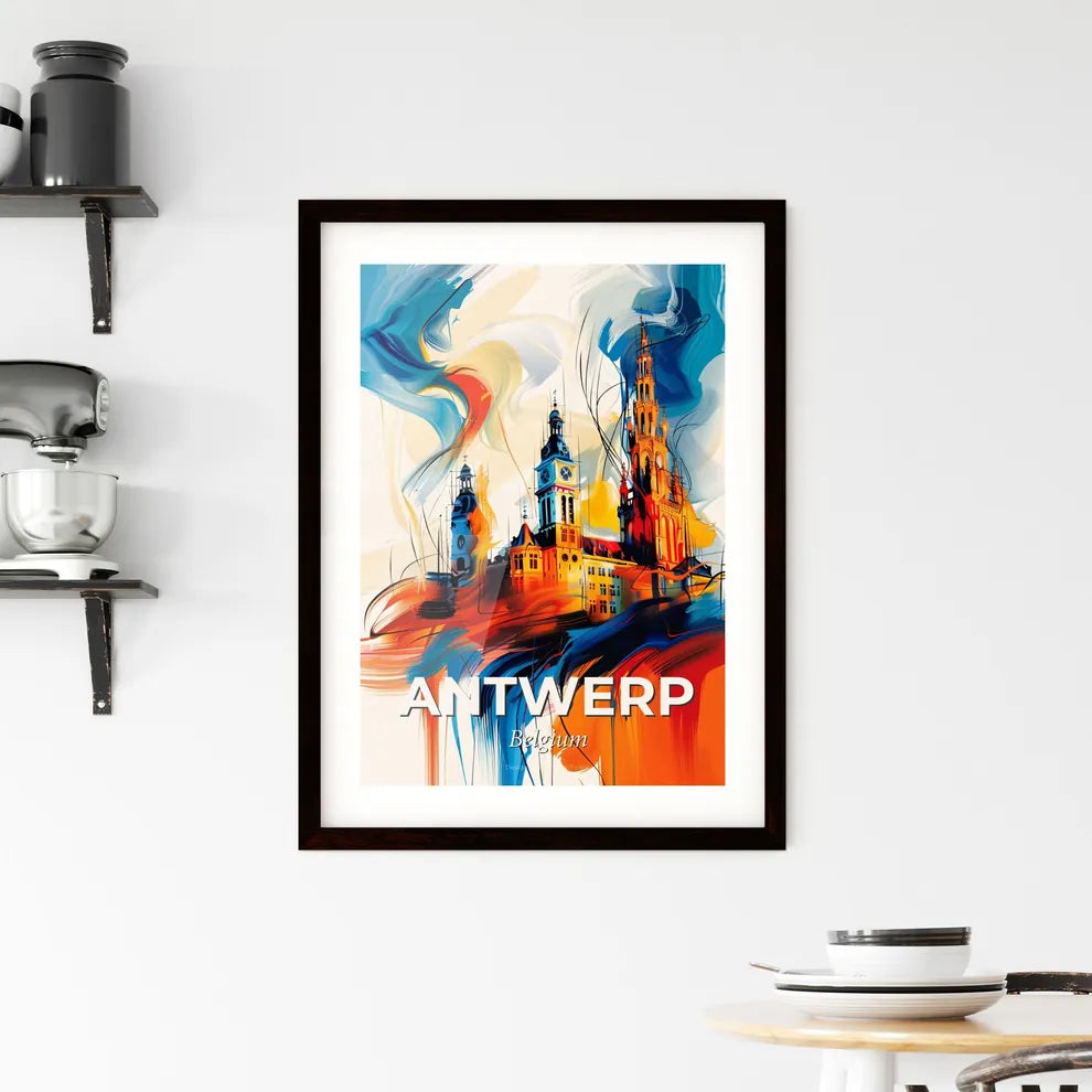 Vibrant Antwerp , Belgium Framed Print