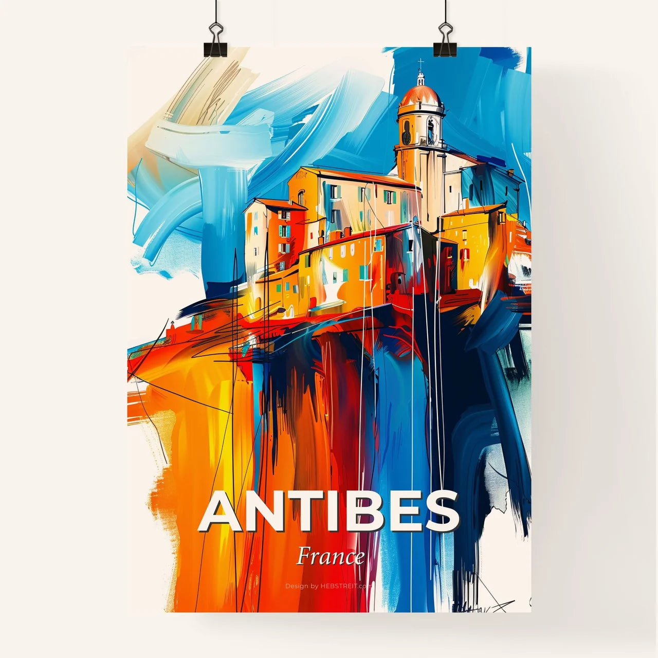 Vibrant Antibes, France Poster