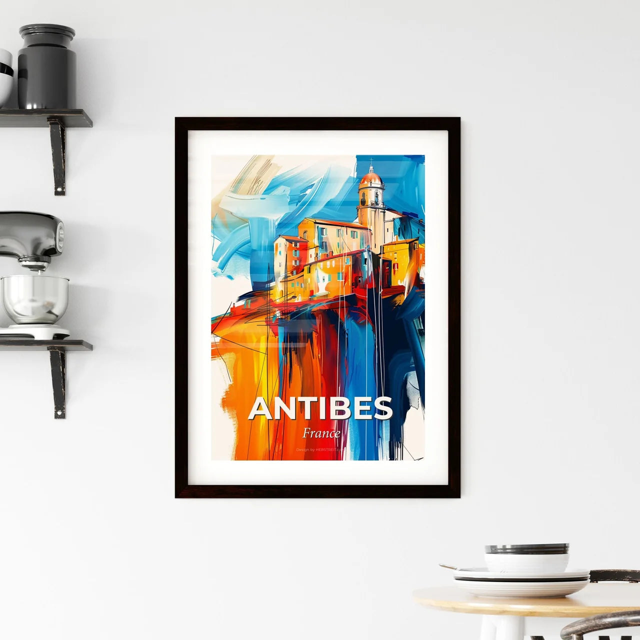 Vibrant Antibes, France Framed Print