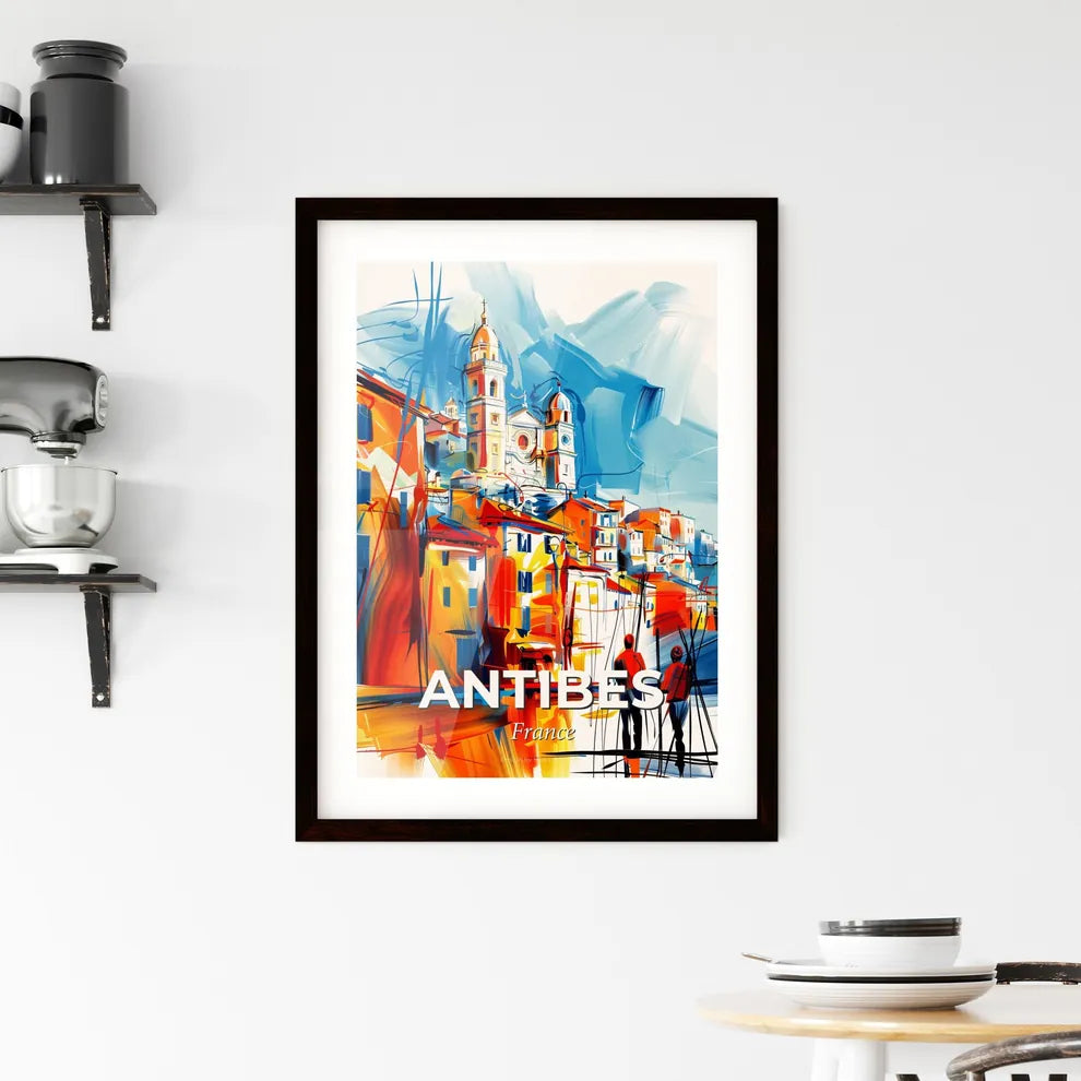 Vibrant Antibes, France Framed Print