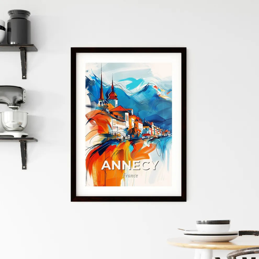 Vibrant Annecy, France Framed Print
