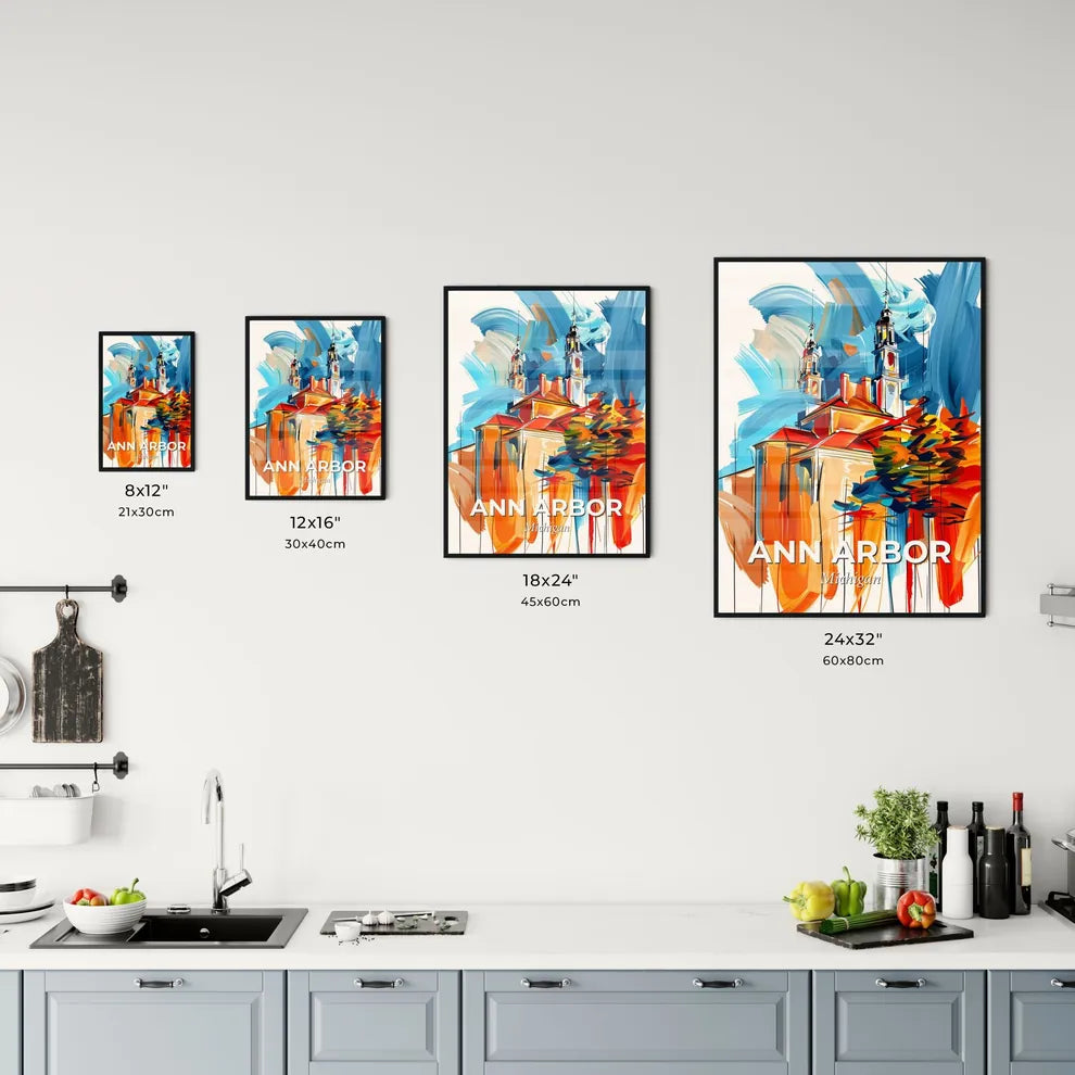 Vibrant Ann Arbor, Michigan Kitchen Art