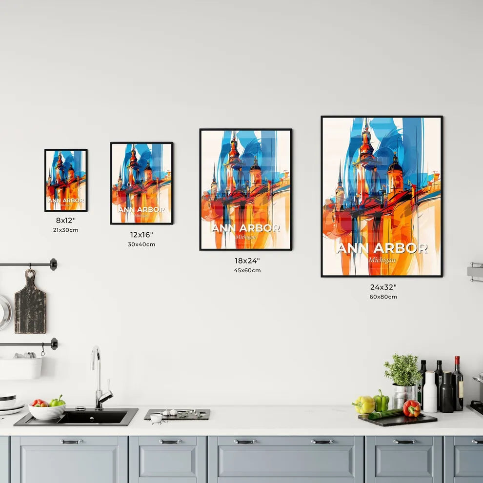 Vibrant Ann Arbor, Michigan Kitchen Art