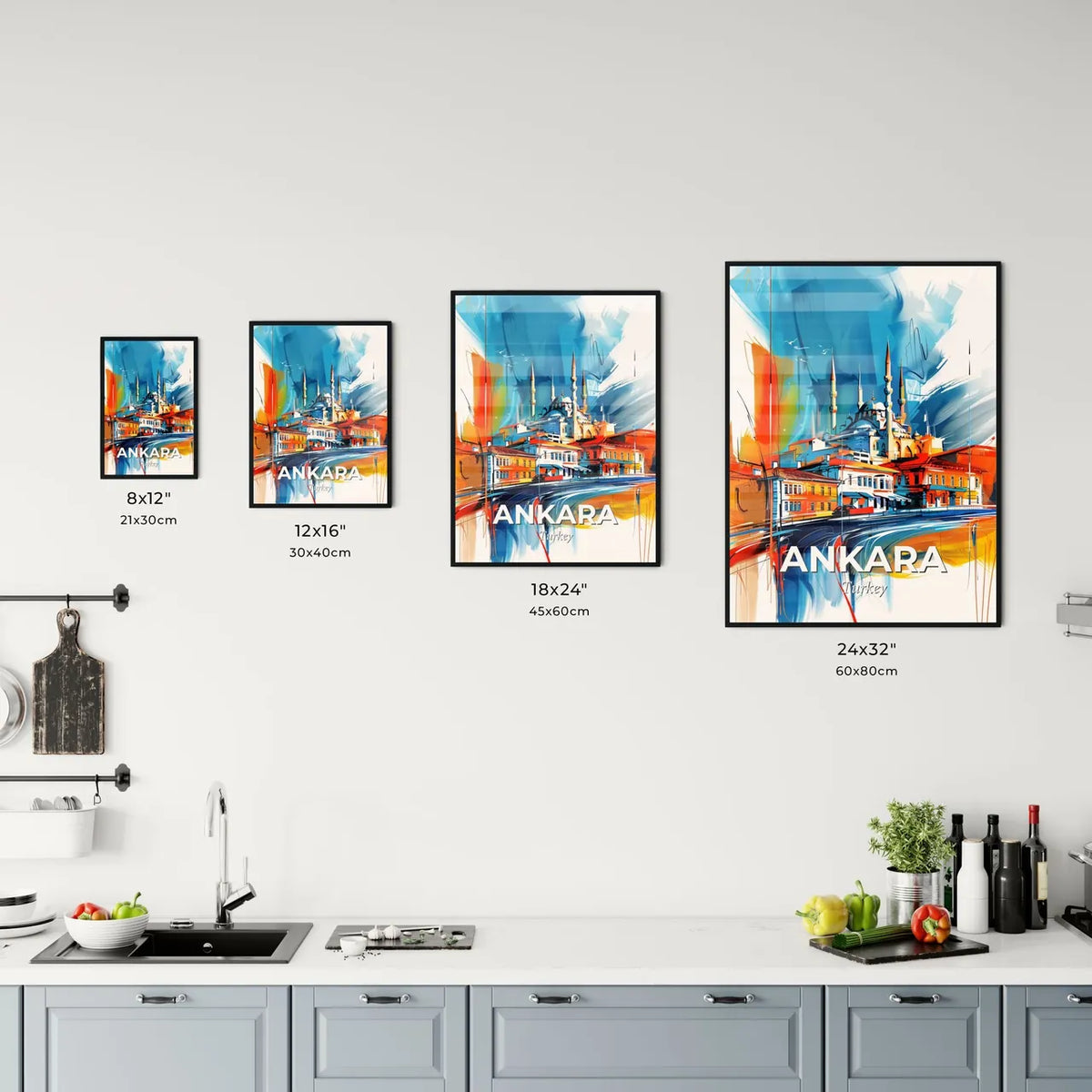 Vibrant Ankara, Turkey Kitchen Art