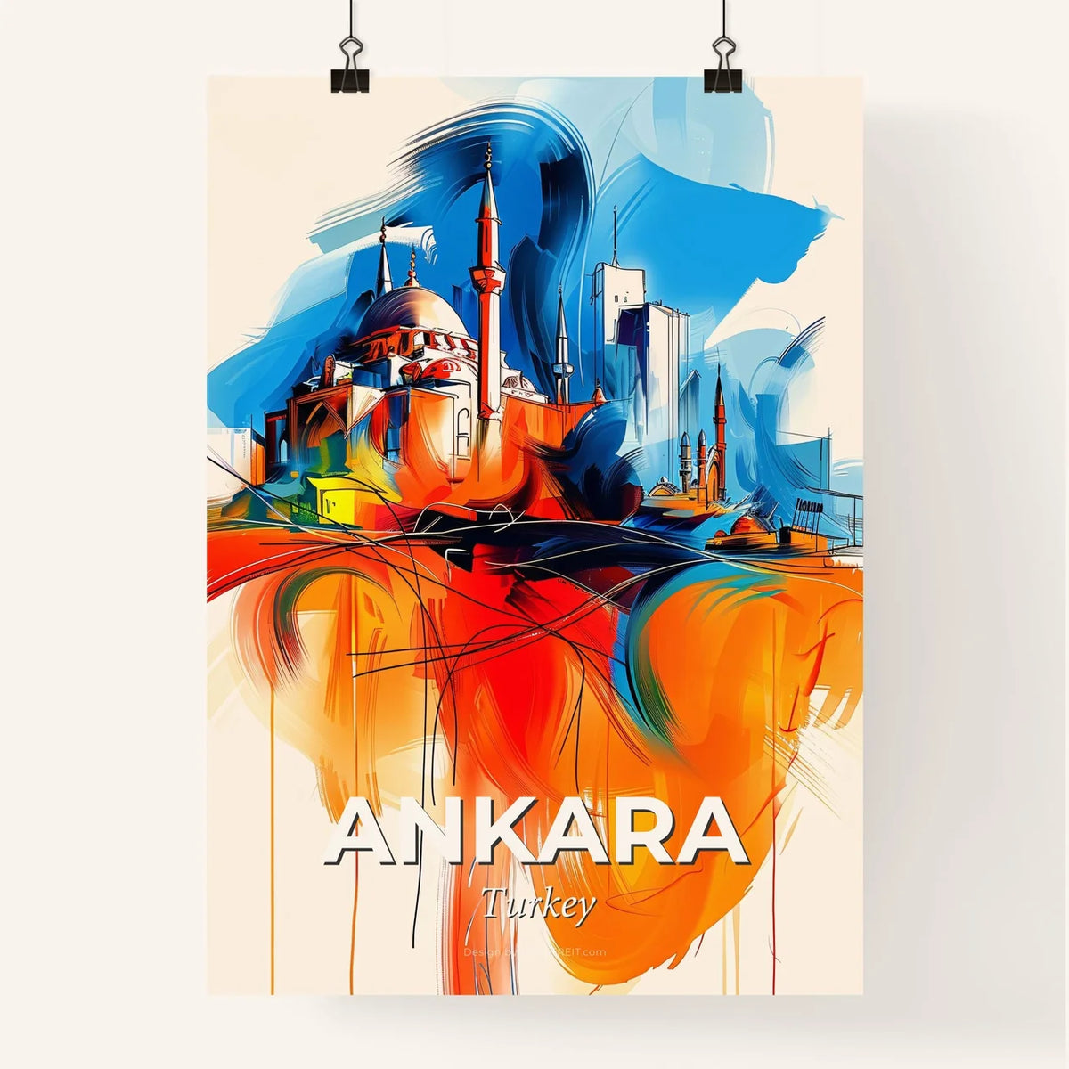 Vibrant Ankara, Turkey Poster