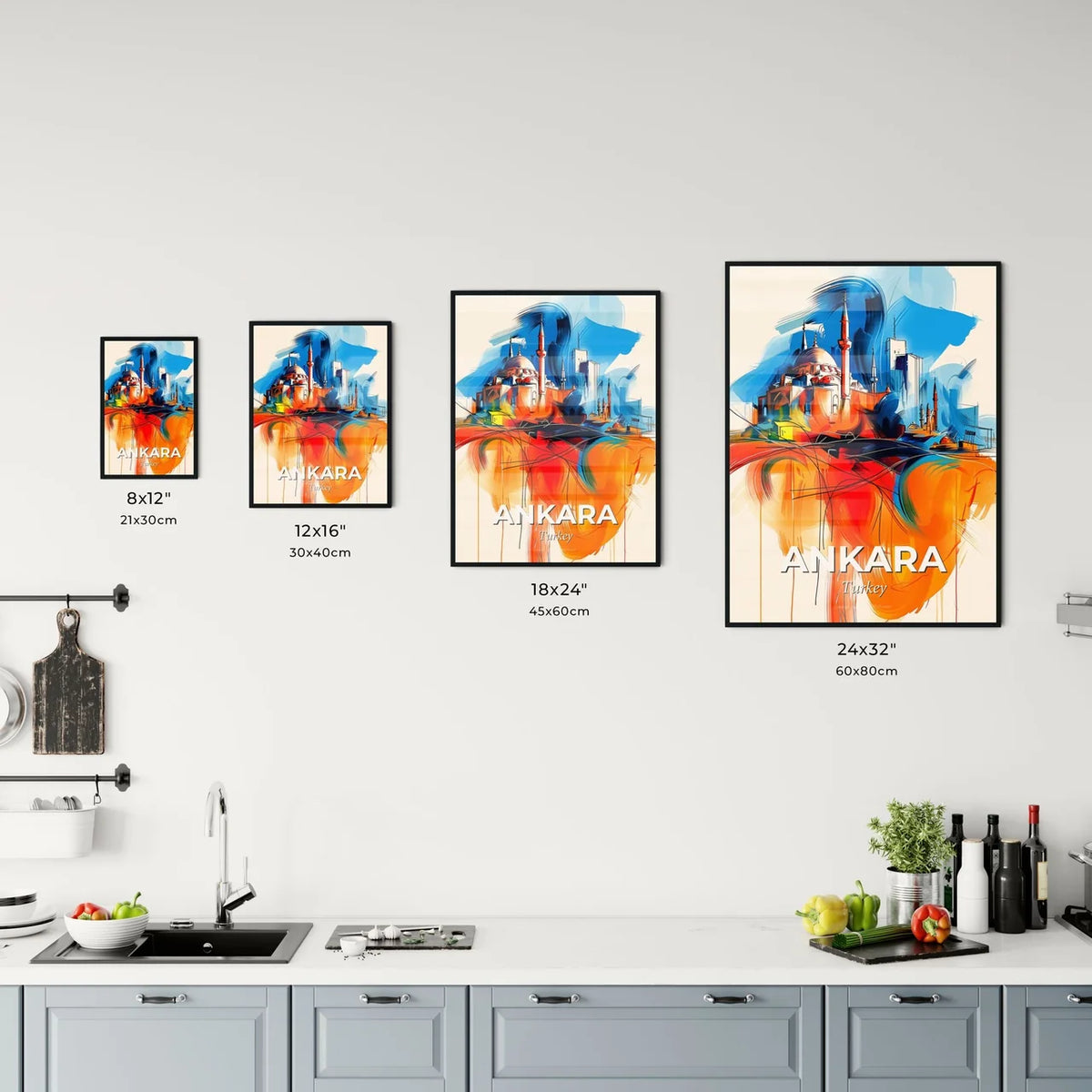 Vibrant Ankara, Turkey Kitchen Art
