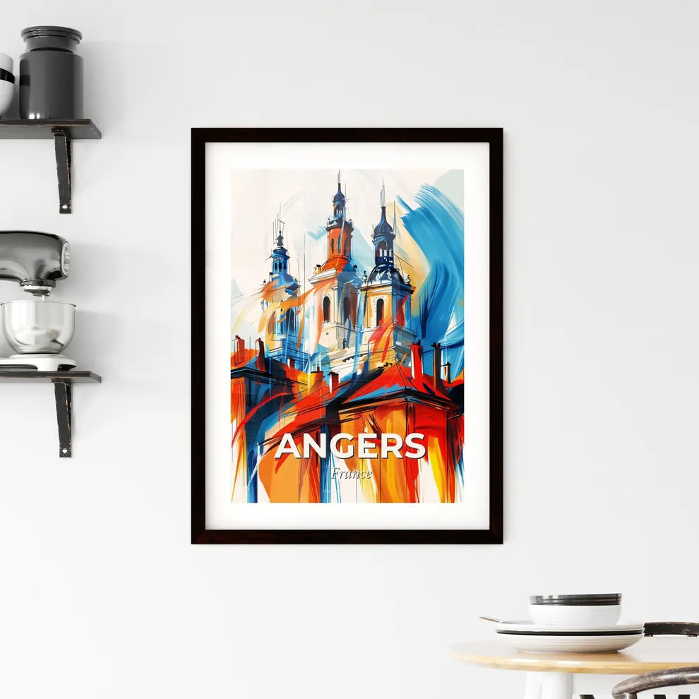Vibrant Angers, France Framed Print