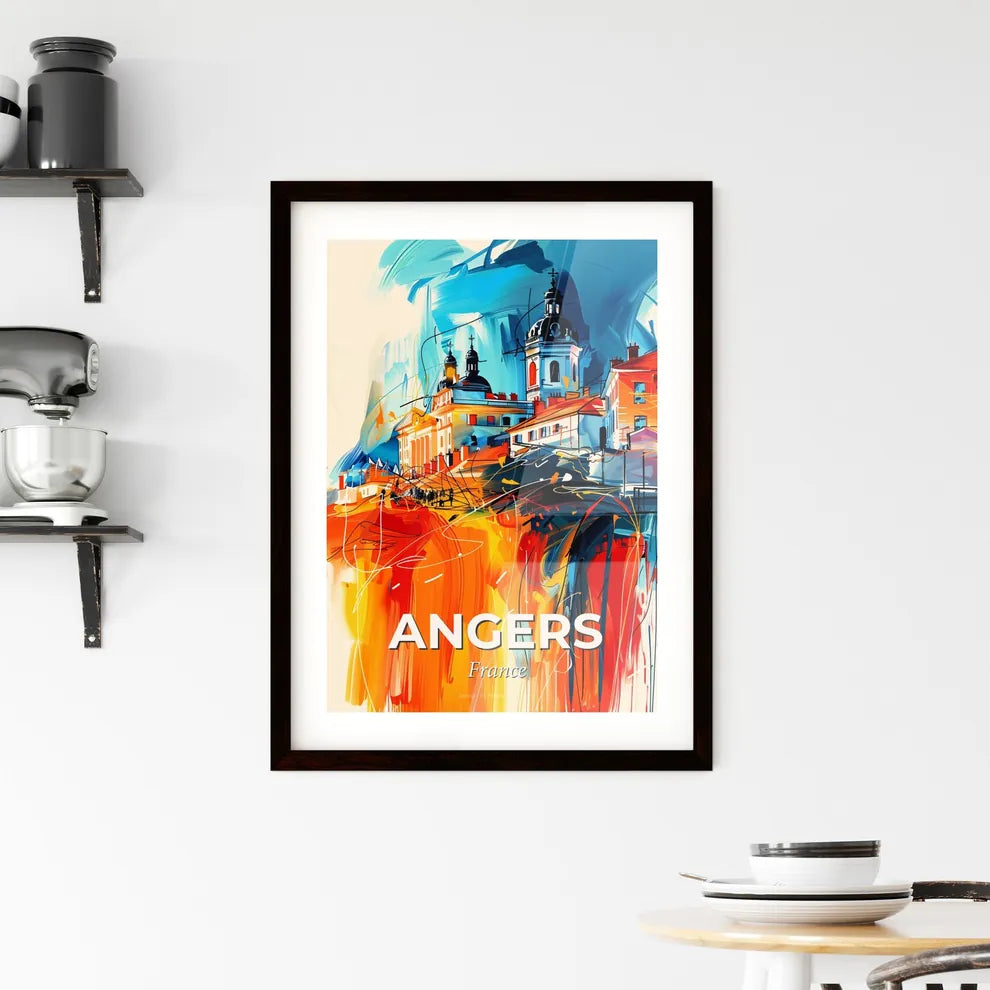 Vibrant Angers, France Framed Print