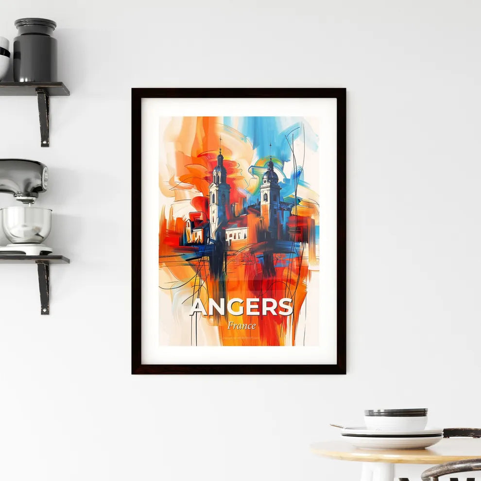 Vibrant Angers, France Framed Print