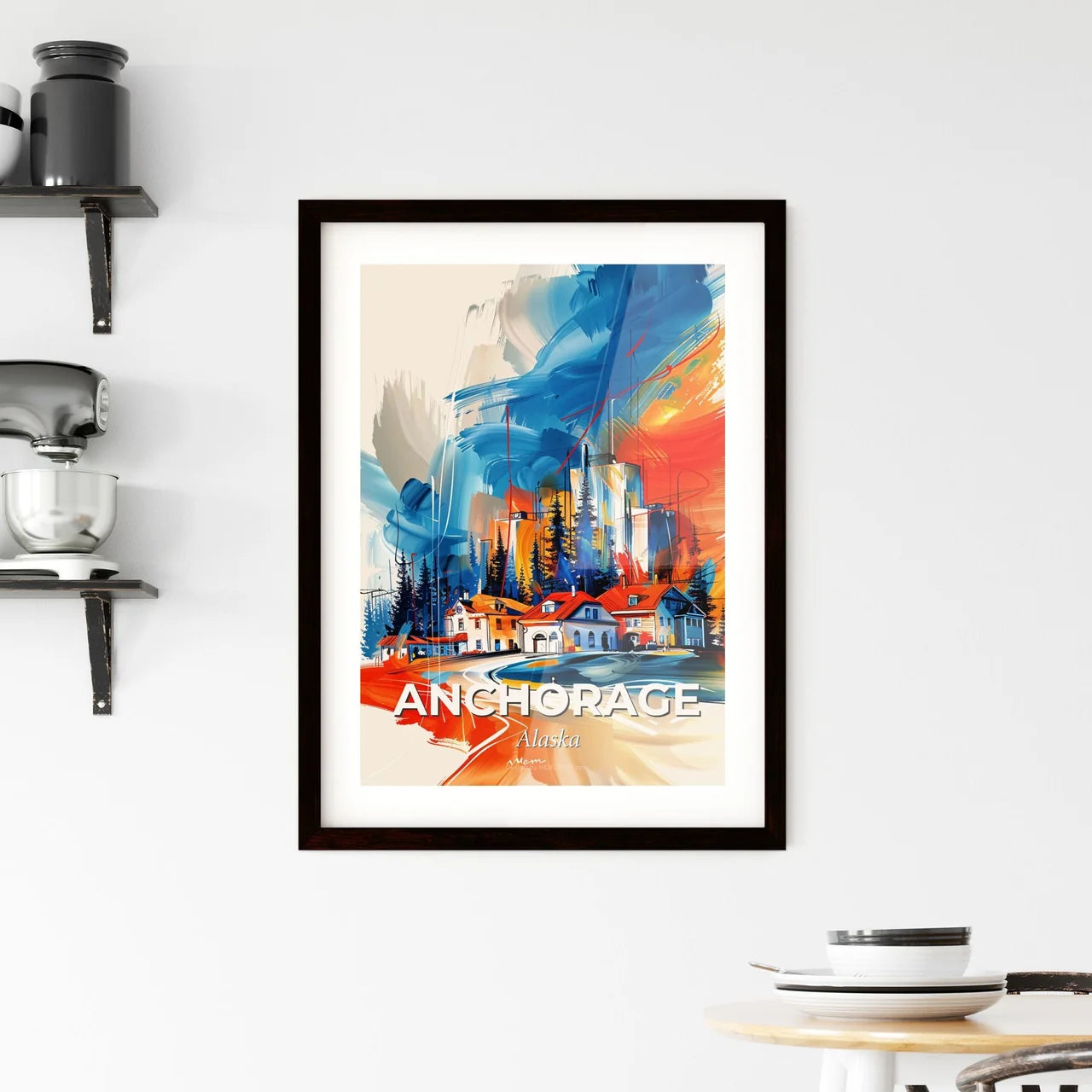 Vibrant Anchorage, Alaska Framed Print