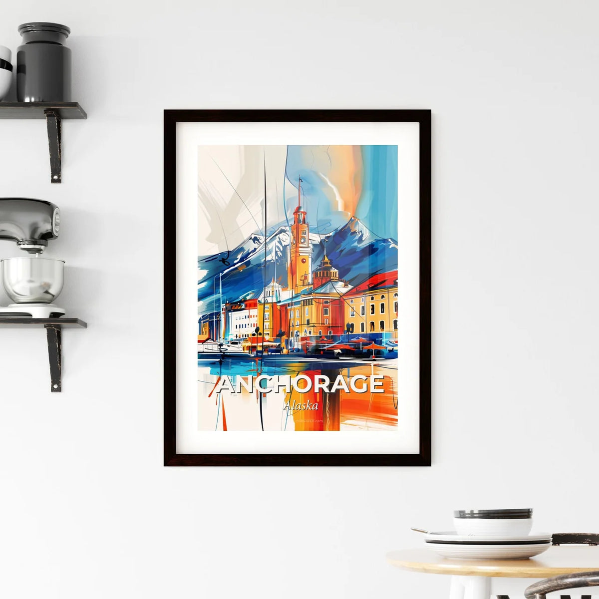 Vibrant Anchorage, Alaska Framed Print