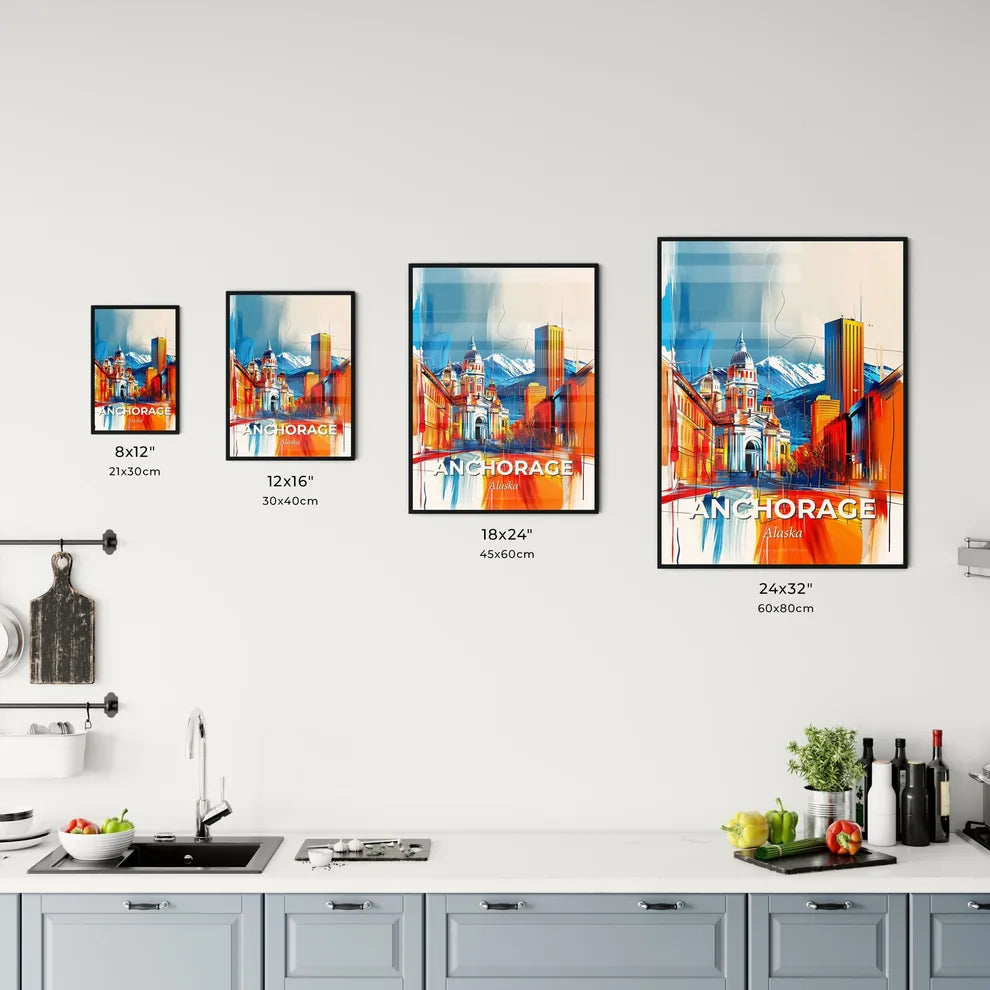 Vibrant Anchorage, Alaska Kitchen Art