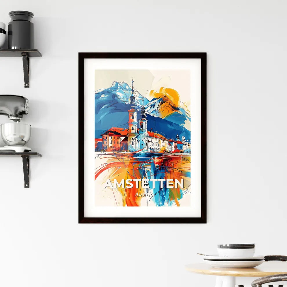 Vibrant Amstetten, Austria Framed Print