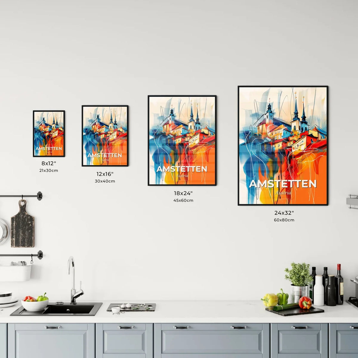 Vibrant Amstetten, Austria Kitchen Art