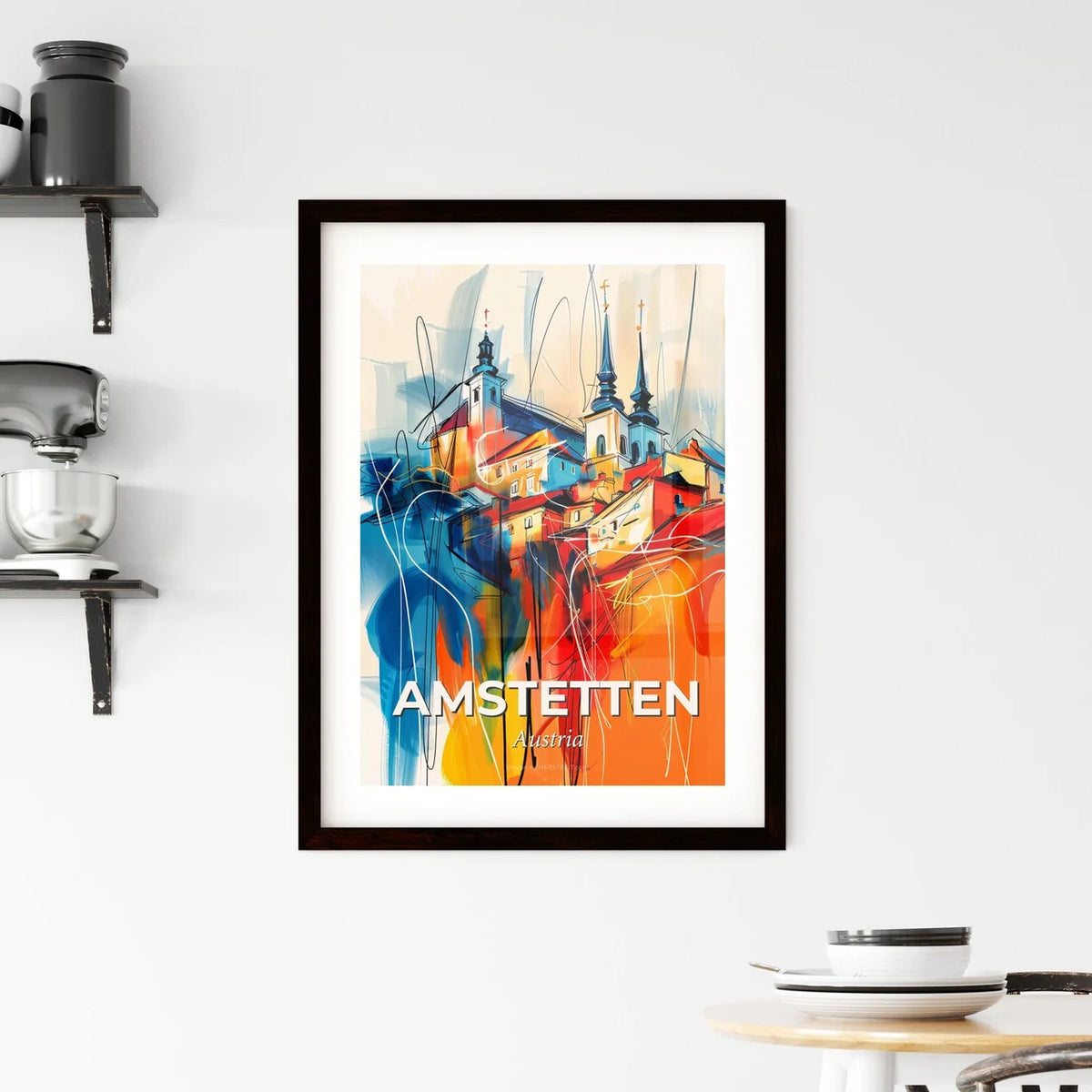 Vibrant Amstetten, Austria Framed Print