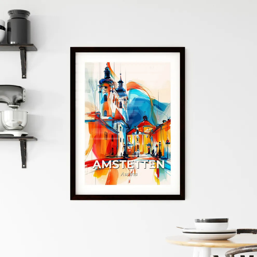 Vibrant Amstetten, Austria Framed Print