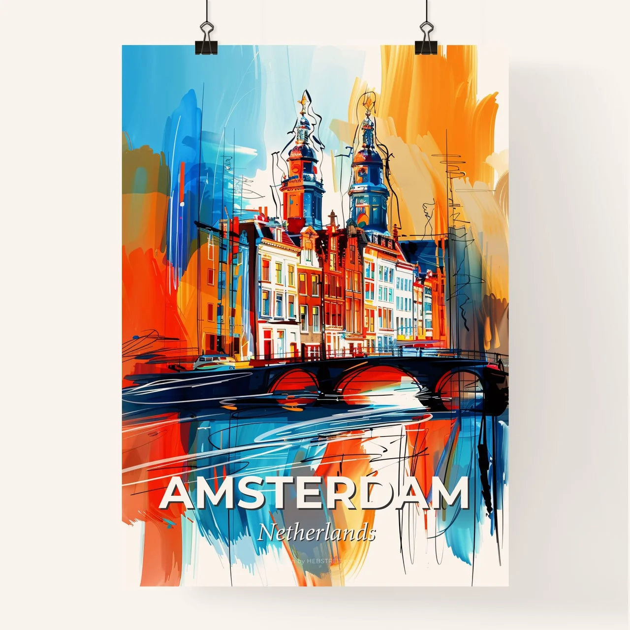 Vibrant Amsterdam, Netherlands Poster