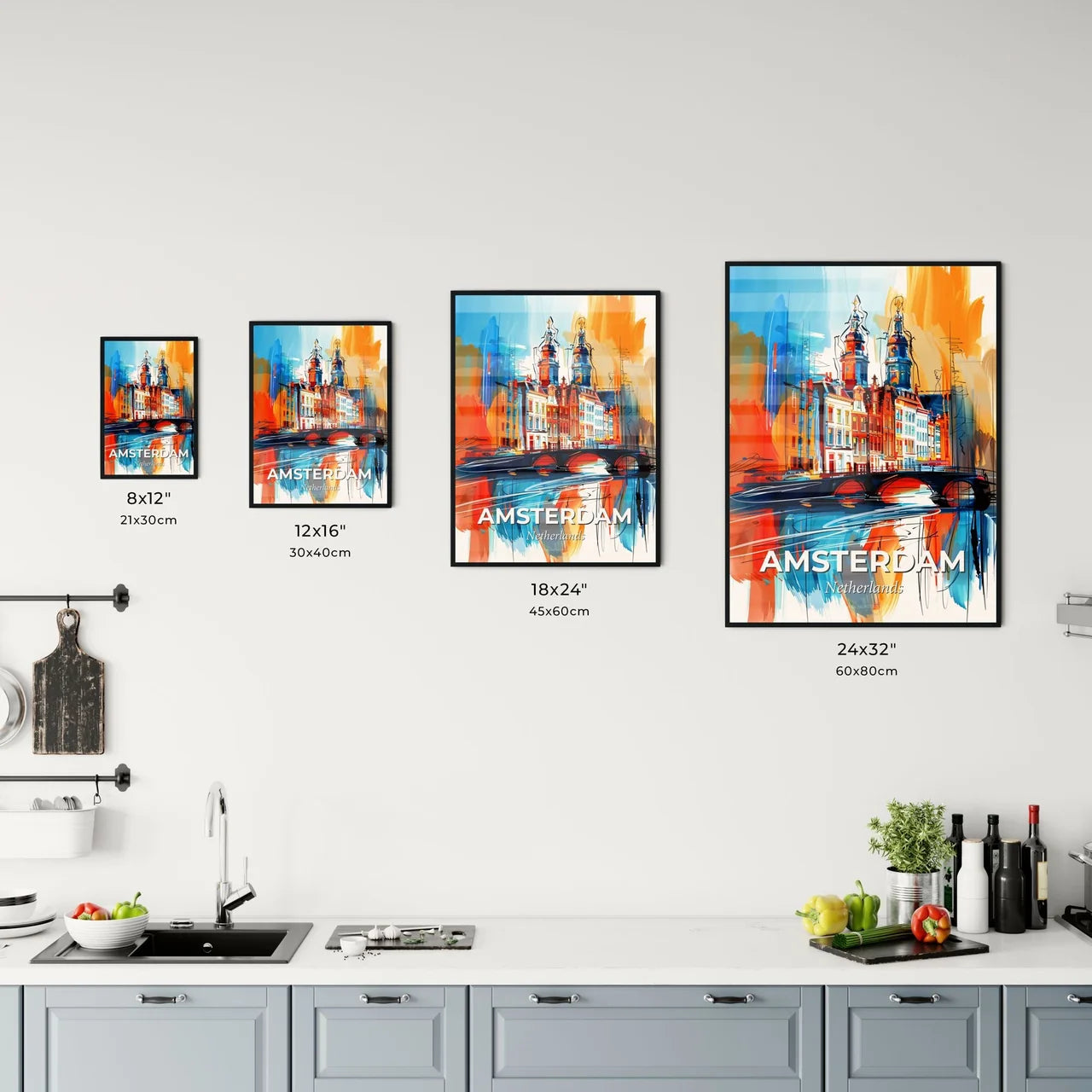 Vibrant Amsterdam, Netherlands Kitchen Art