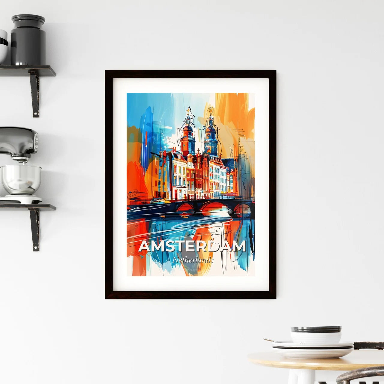 Vibrant Amsterdam, Netherlands Framed Print