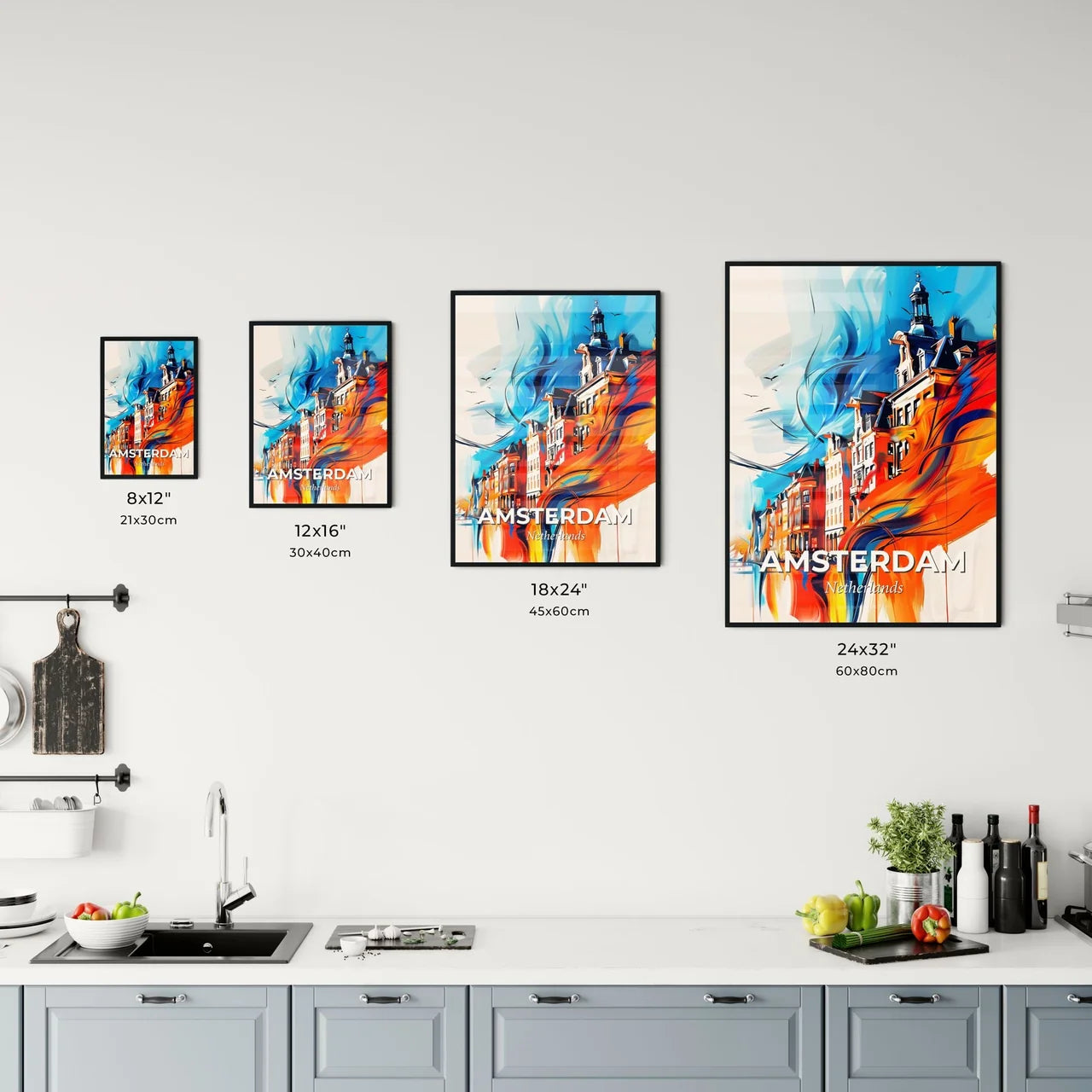 Vibrant Amsterdam, Netherlands Kitchen Art