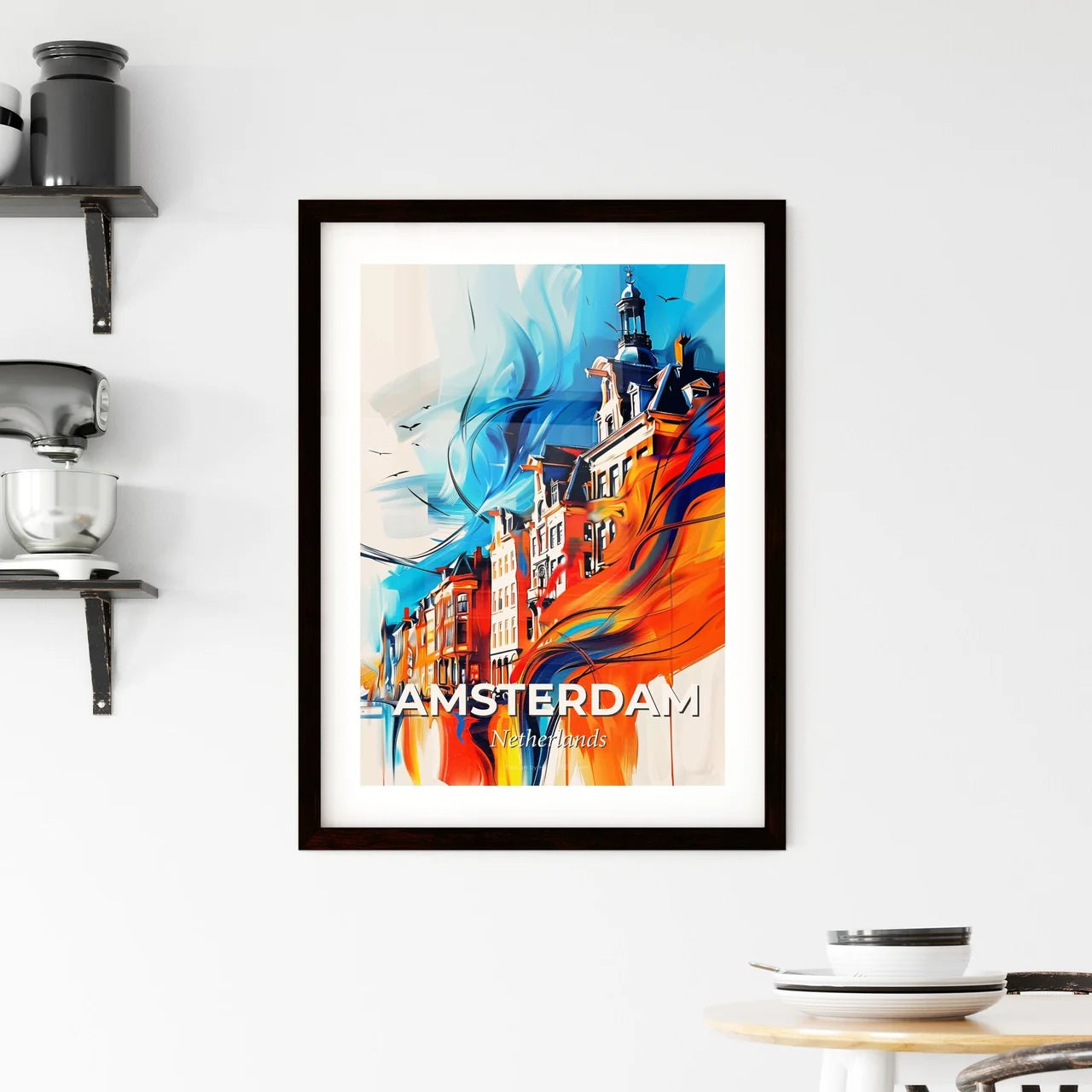 Vibrant Amsterdam, Netherlands Framed Print