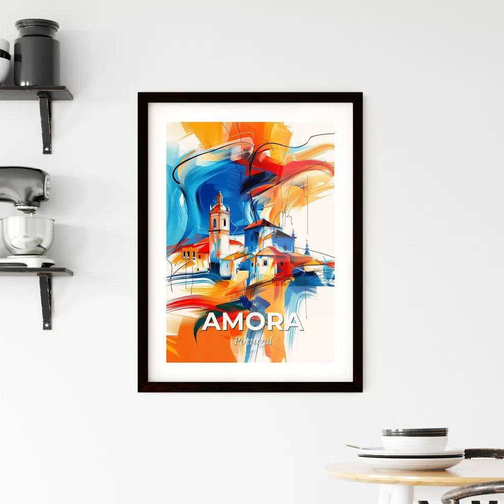 Vibrant Amora, Portugal Framed Print