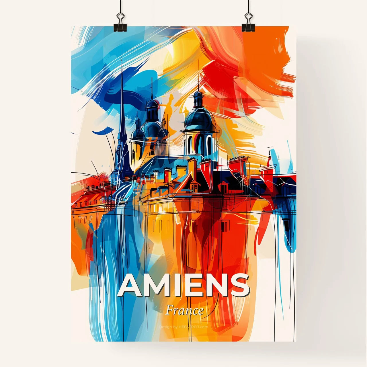 Vibrant Amiens, France Poster