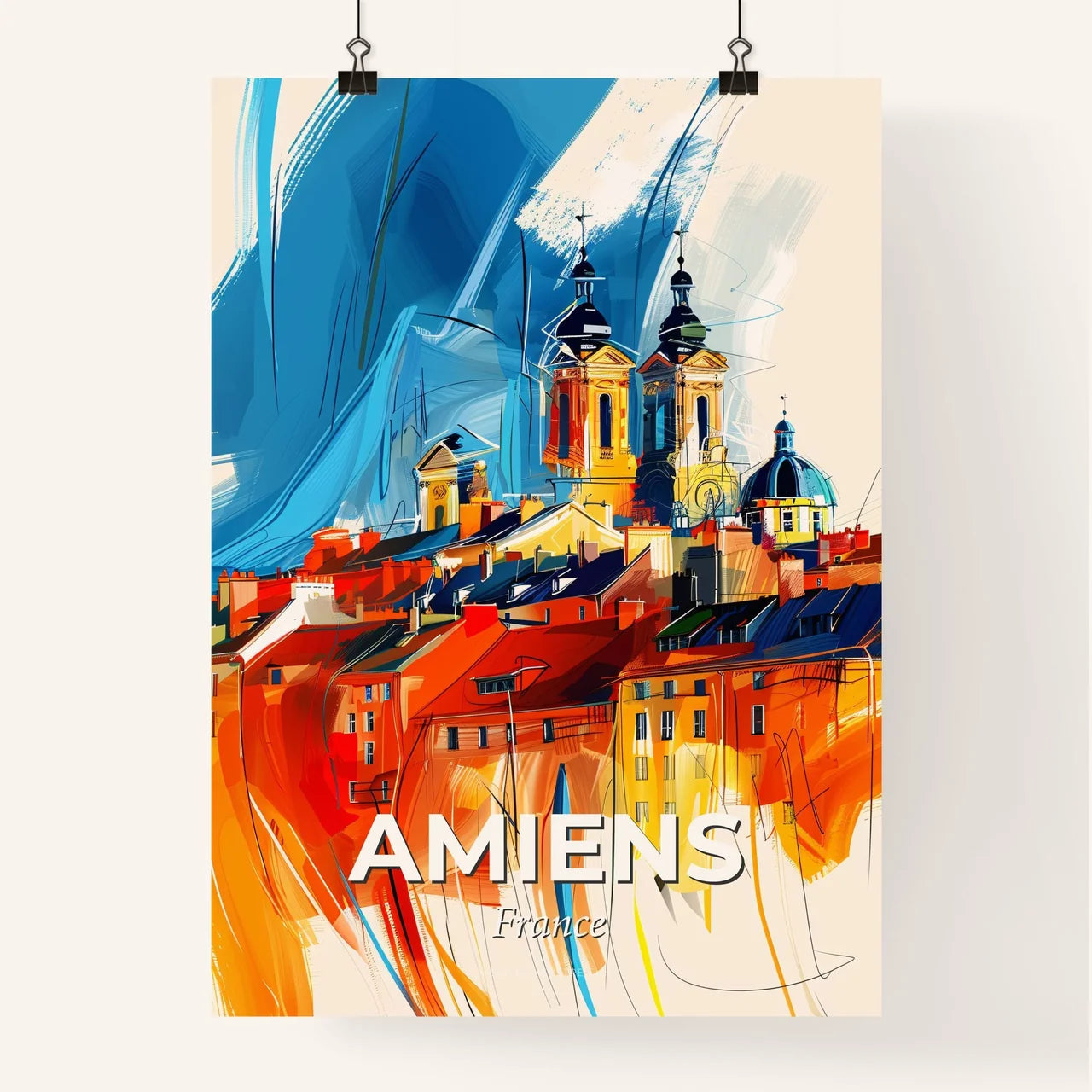 Vibrant Amiens, France Poster