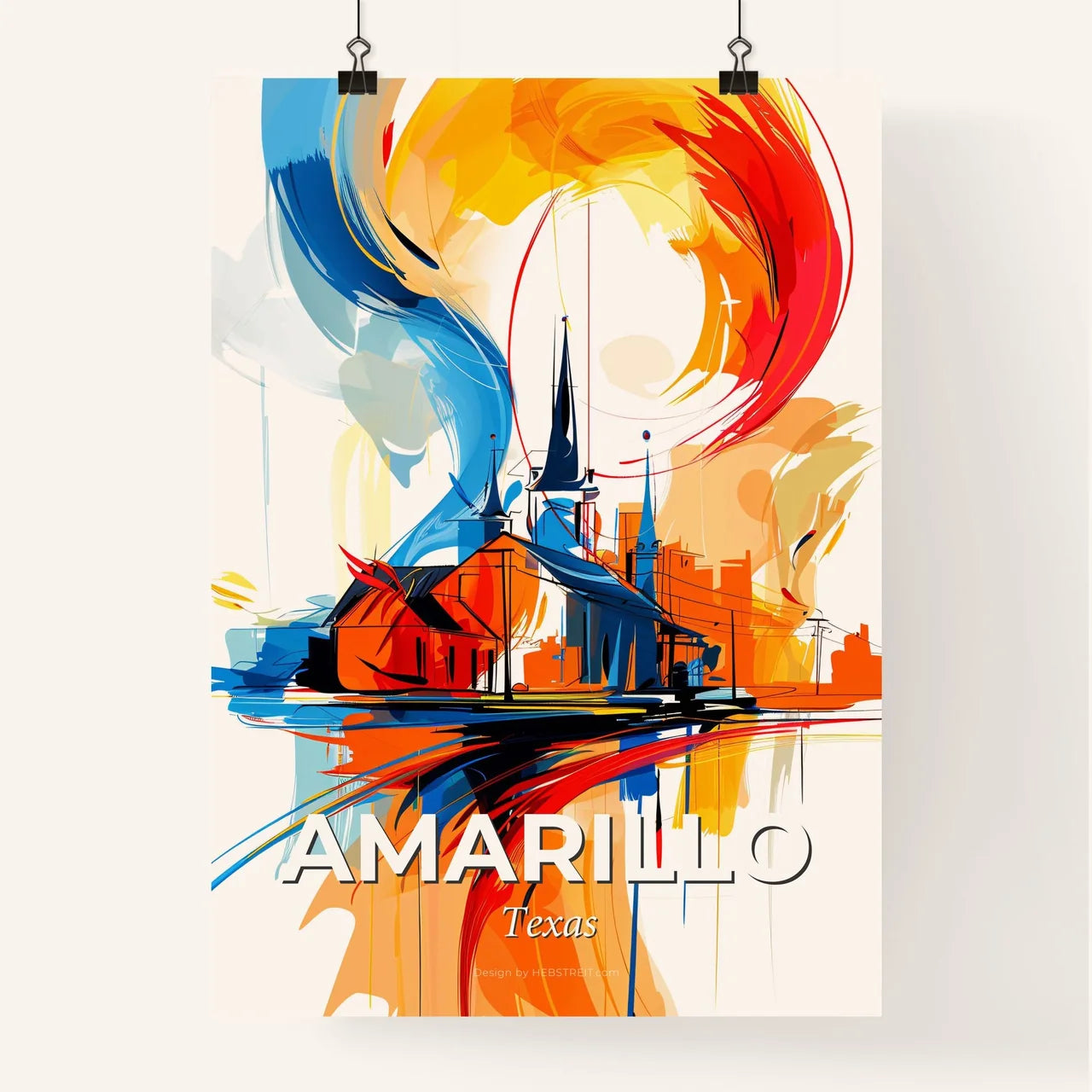 Vibrant Amarillo, Texas Poster